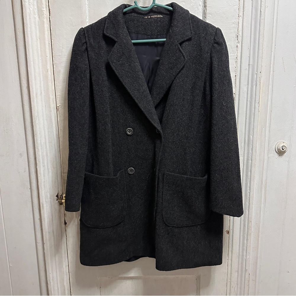 Women gray pea coat - Size Small